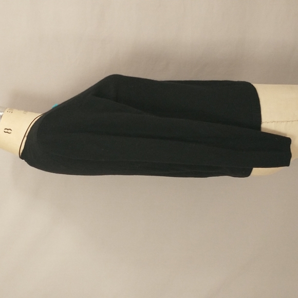 Low V Black Cashmere Pullover Sweater Super Soft Quality Top by Caslon Lg v Sexy - Picture 3 of 8